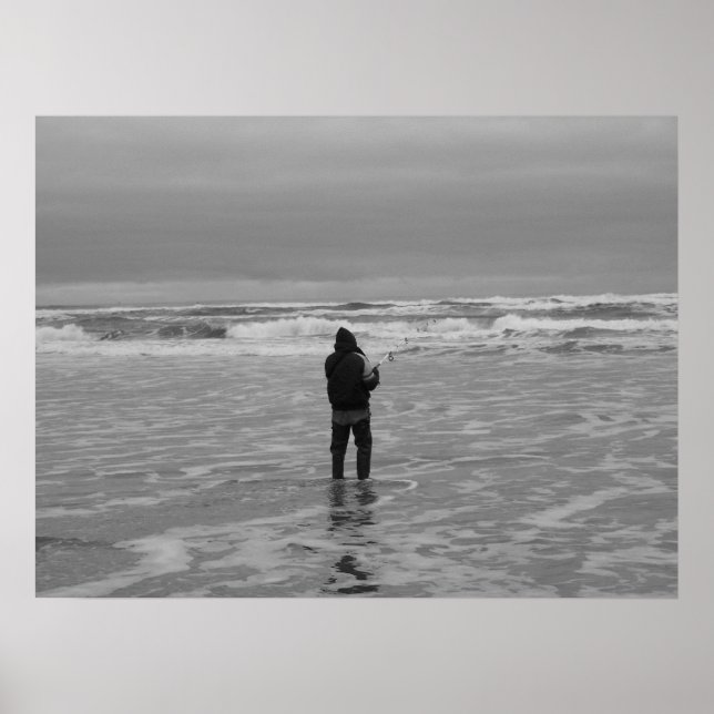 Affiche Pêche surf (Devant)