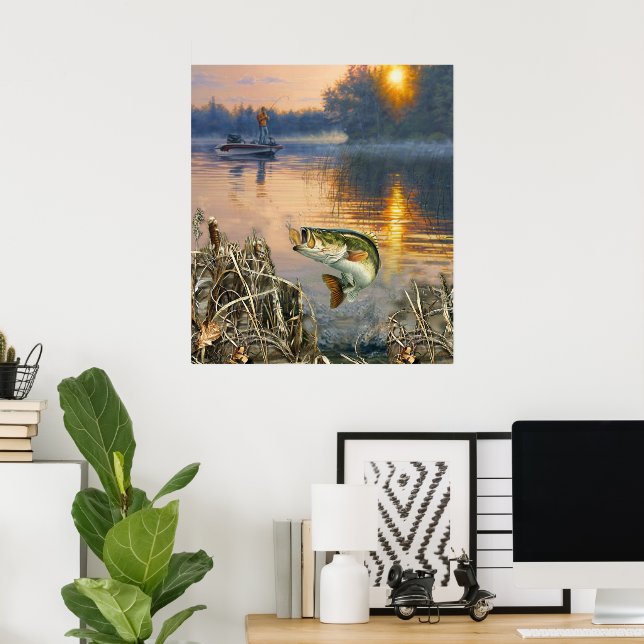 Affiche Pêche terminée (Bureau à domicile)