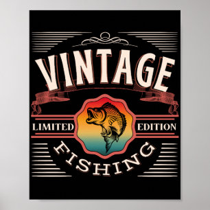 Affiche PÊCHE vintage ÉDITION LIMITÉE