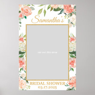 Affiche Pêcher Floral Boho Vert Photo Prop Gold