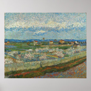 Affiche Pêchers en fleurs par Van Gogh