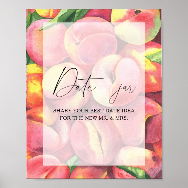 Affiche Pêches - idées de soirée en amoureux. Jeu de jar d (Devant)