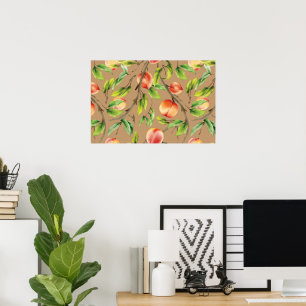 Affiche Pêches sur l'arbre