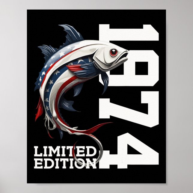 Affiche Pêcheur Anniversaire Pêche Édition Limitée 1974 1  (Devant)