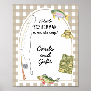 Affiche Pêcheur - cartes et cadeaux baby shower