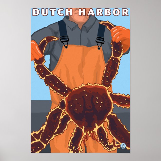 Affiche Pêcheur de crabe roi - havre hollandais, Alaska (Devant)