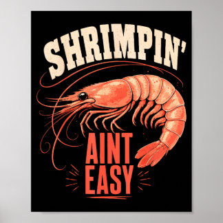 Affiche Pêcheur de crevettes pêche côtière de crevettes