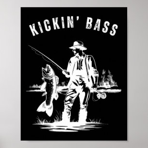 Affiche Pêcheur de poissons Kickin B drôle de plein air La