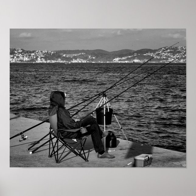 Affiche Pêcheur par Bosphorus à Istanbul (Devant)