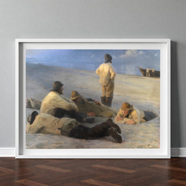 Affiche Pêcheurs à Skagen Beach, P.S. Krøyer, Art (Créateur téléchargé)