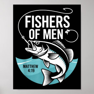 Affiche Pêcheurs d'hommes chrétiens Matthieu 4 19 Verset