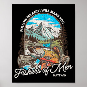 Affiche Pêcheurs d'hommes Matthieu 4-19 Bible Christian Fi