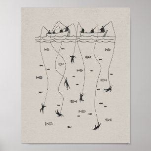 Affiche Pêcheurs d'hommes - Matthieu 4:19 Jésus