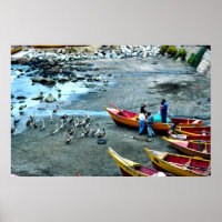 Pêcheurs et pélicans, Valparaiso, Chili