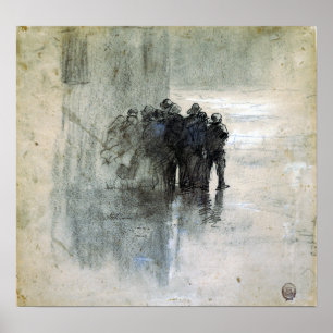 Affiche Pêcheurs Winslow Homer à Oilskins, Cullercoats