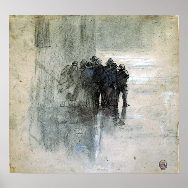 Affiche Pêcheurs Winslow Homer à Oilskins, Cullercoats (Devant)