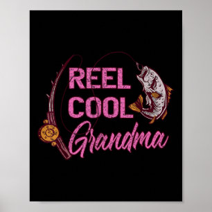 Affiche Pêcheuses grand-mère vraiment cool à la pêche 