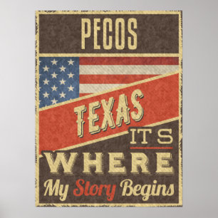Affiche Pecos Texas
