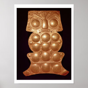 Affiche Pectoral trouvé en rivière Sinu, pré-colombien 