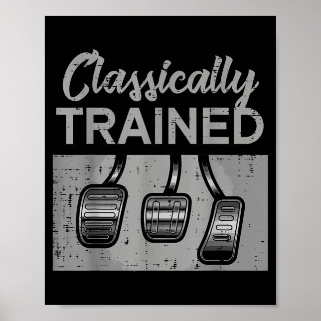 Affiche Pédales de voiture transmission manuelle classique (Devant)