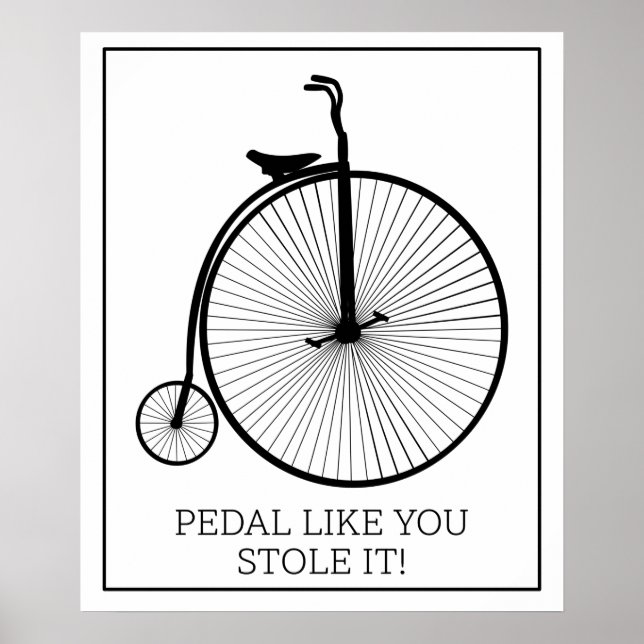 Affiche Pédalez comme si vous l'aviez volé (Devant)