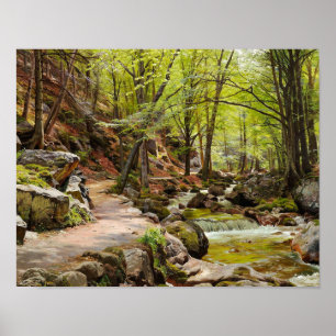 Affiche Peder Monsted - Une forêt près d'Ilsenburg