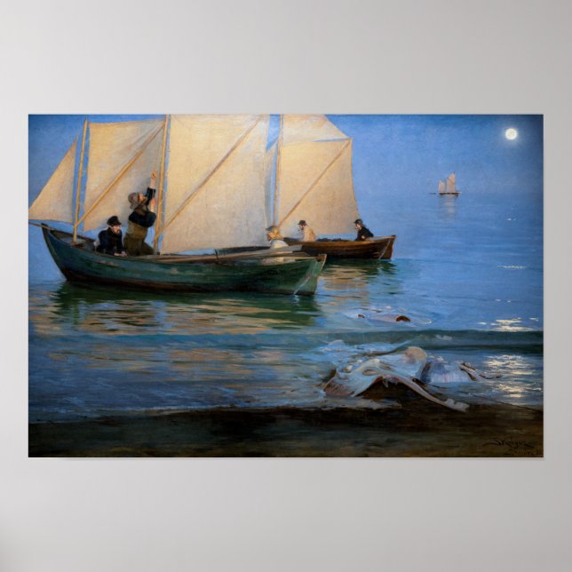Affiche Peder Severin Kroyer - Bateaux de pêche (Devant)