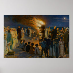 Affiche Peder Severin Kroyer - Feu de la veille de la Sain