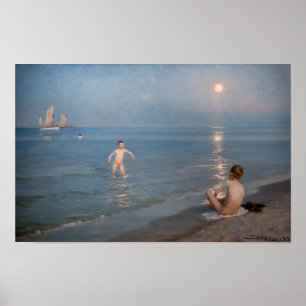 Affiche Peder Severin Kroyer - Garçons Se baigner à Skagen