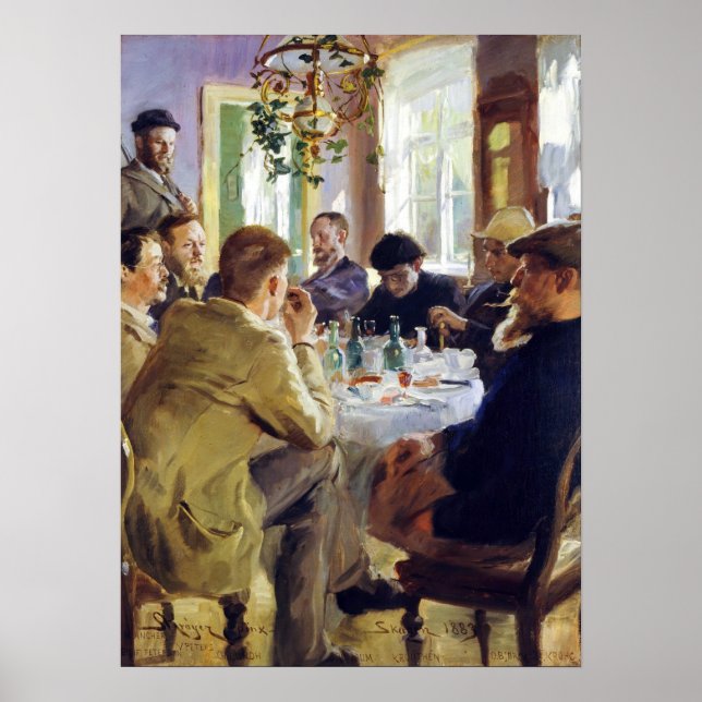 Affiche Peder Severin Kroyer - Heure du déjeuner (Devant)