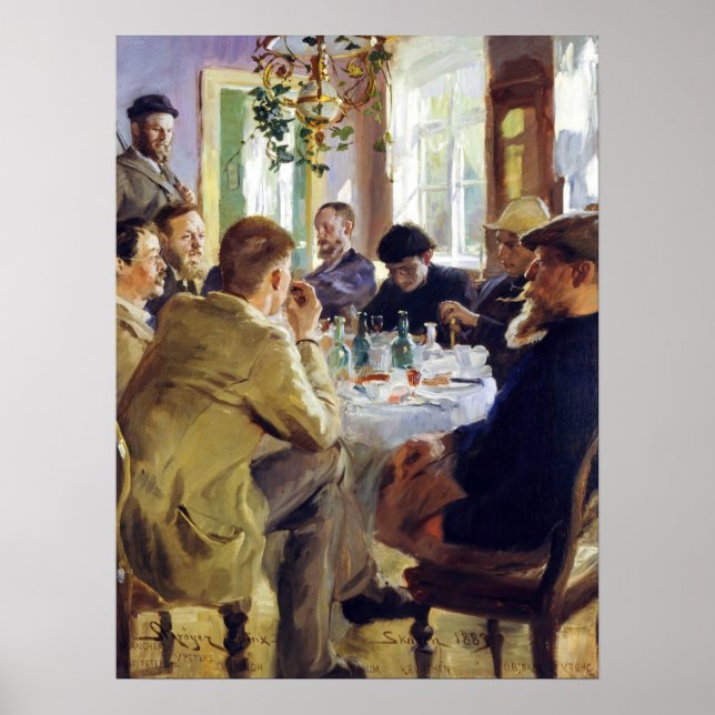 Affiche Peder Severin Kroyer - Heure du déjeuner (Devant)