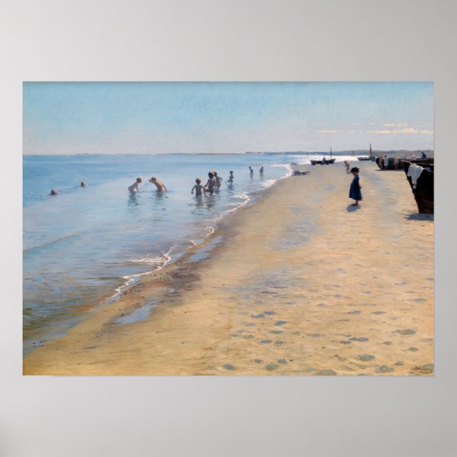 Affiche Peder Severin Kroyer - Jour d'été à Skagen Beach (Devant)