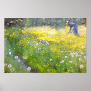 Affiche Peder Severin Kroyer - Marie Kroyer dans le jardin