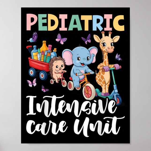 Affiche Pediatric Intensive Care Unit Cute Animals Groovy  (Devant)
