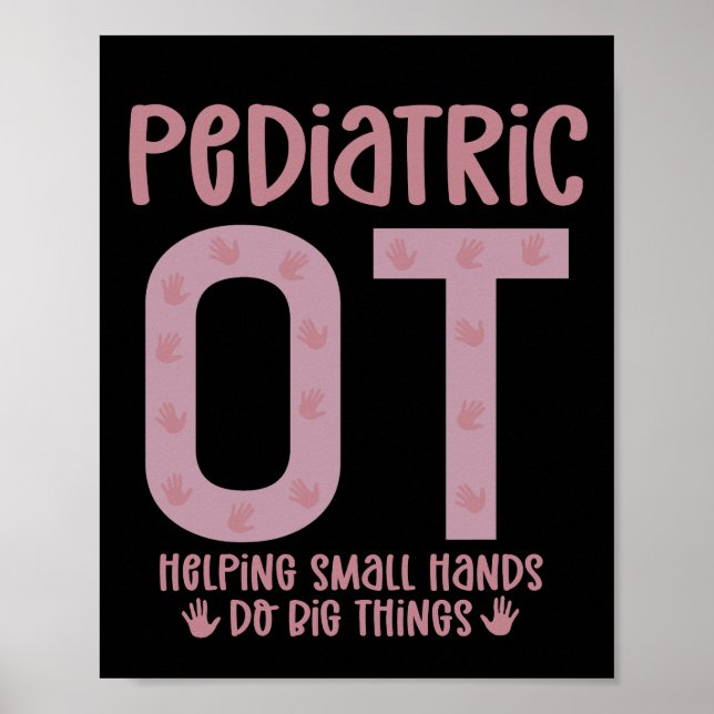 Affiche Pediatric OT ergothérapeute OT Dons (Devant)