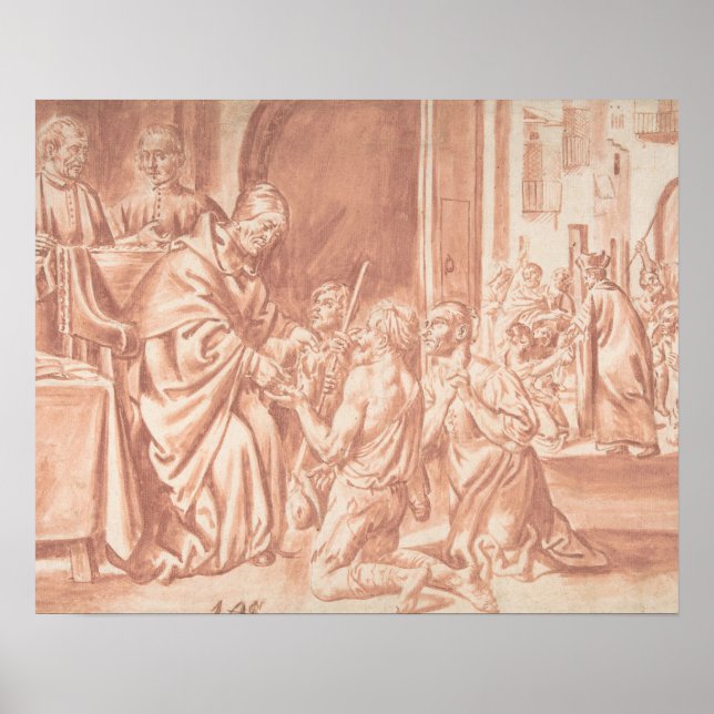 Affiche Pedro Orrente - Thomas de Villanova, Archevêque de (Devant)