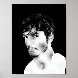 Affiche Pedro Pascal demi ton Art Vintage