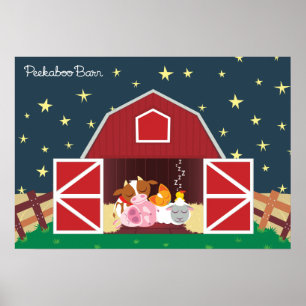 Affiche Peekaboo Barn Night Landcape Group 1
