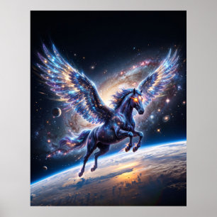Affiche Pégase Stellaire Art Spatial du Bord Galactique