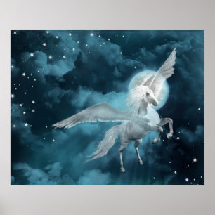 Affiche pegasus clair de lune