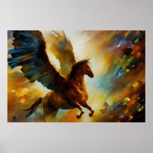 Affiche Pegasus the Greek mythological horse modern 