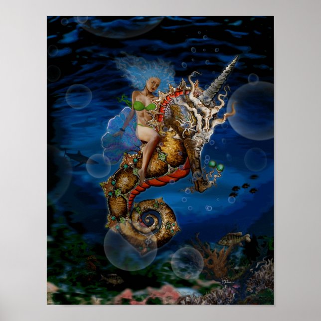 Affiche Pegasus Unicorn Seahorse (Devant)