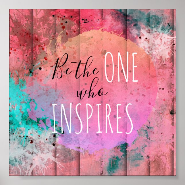 Affiche Peindre des gouttes et des coups de pinceau sur un (Devant)