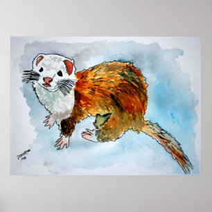 Affiche peindre des objets peints par des animaux de compa