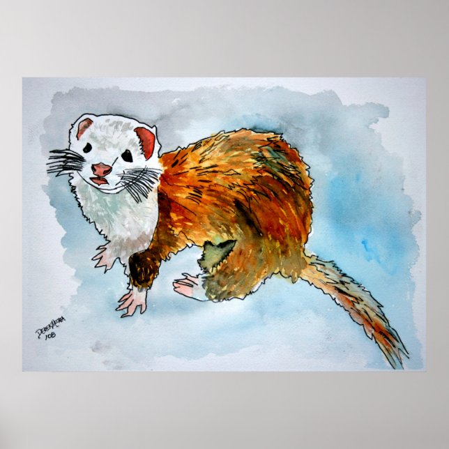 Affiche peindre des objets peints par des animaux de compa (Devant)