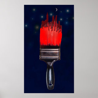 Affiche peindre la ville en rouge