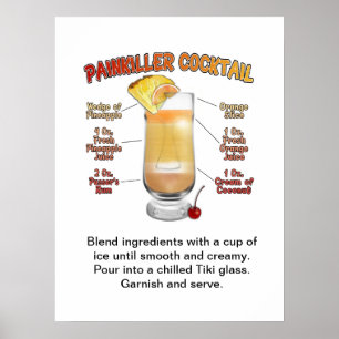 Affiche PEINKILLER Cocktail Recette Art 18"x24"
