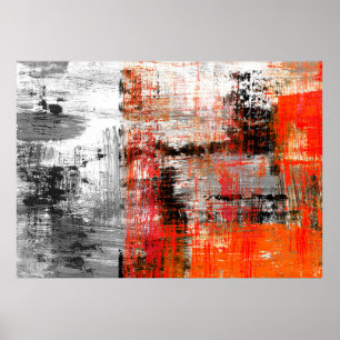 Affiche peint à la main abstrait fond abstrait, art, huile
