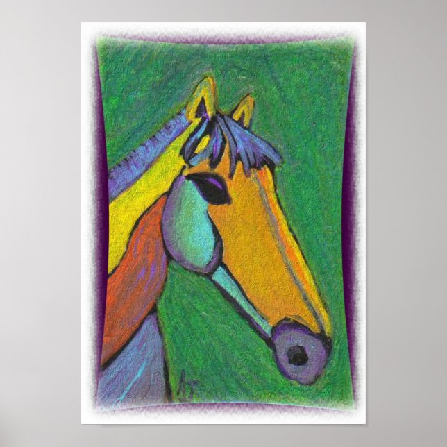 Affiche Peint Pony - imprimé occidental (Devant)