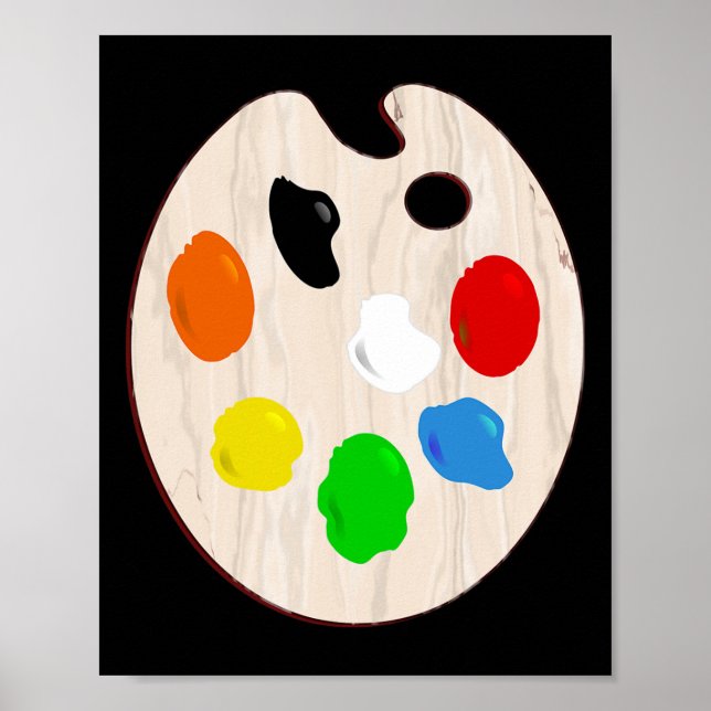 Affiche Peintre Artiste Peinture Palette Halloween Costume (Devant)